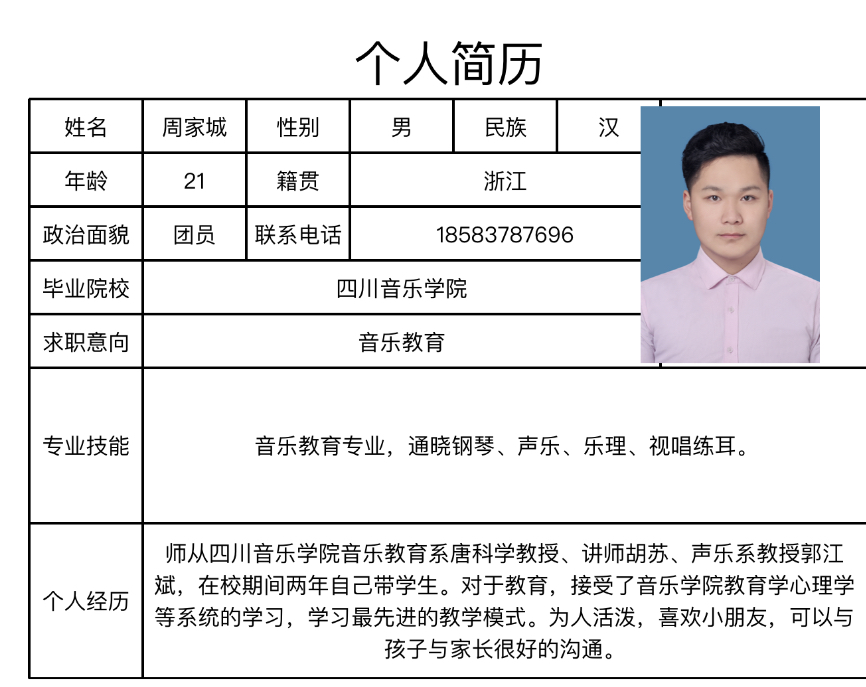 周教员 照片